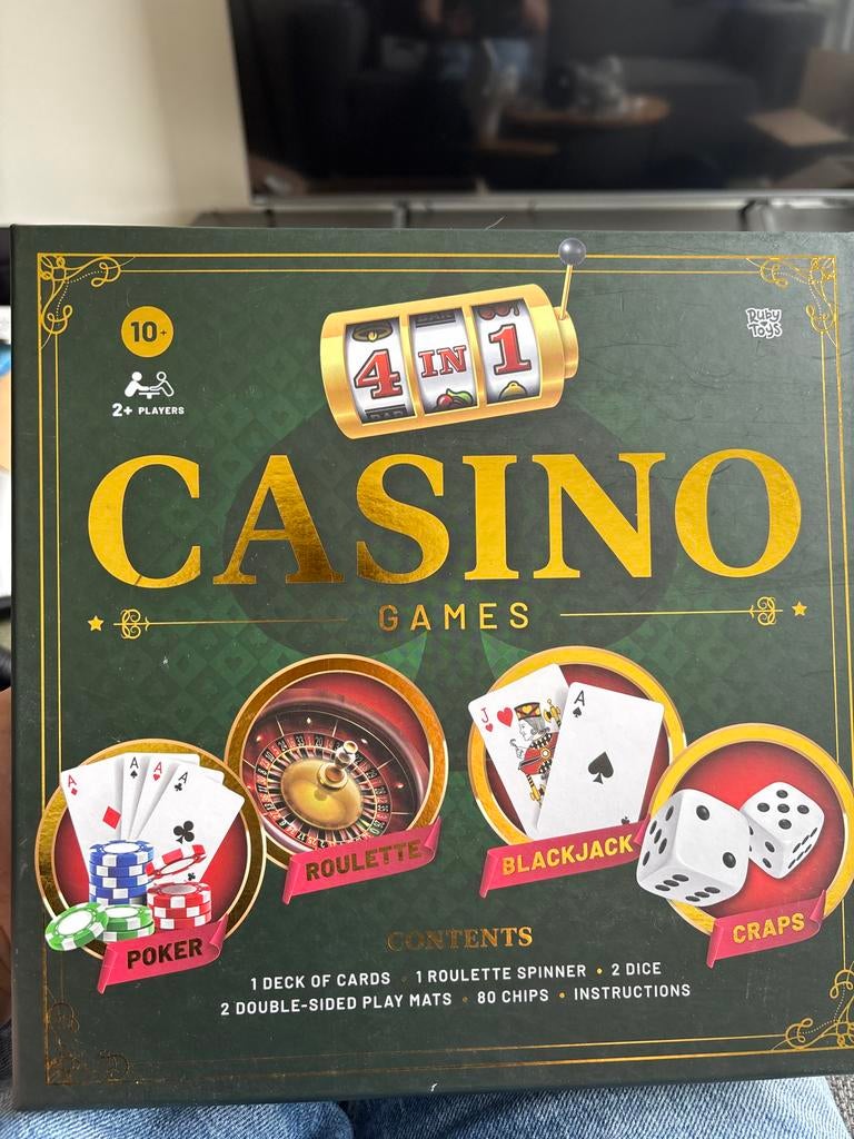 Nieuwe Casino Spellen Set: Poker, Blackjack, Roulette, Craps, Vijf spelers of meer, Ophalen of Verzenden, Nieuw