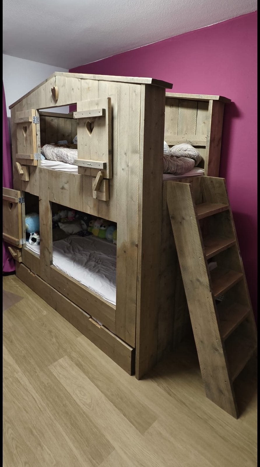 Steigerhout boomhut bed, Kinderen en Baby's, Kinderkamer | Stapelbedden en Hoogslapers, Ophalen, Hoogslaper