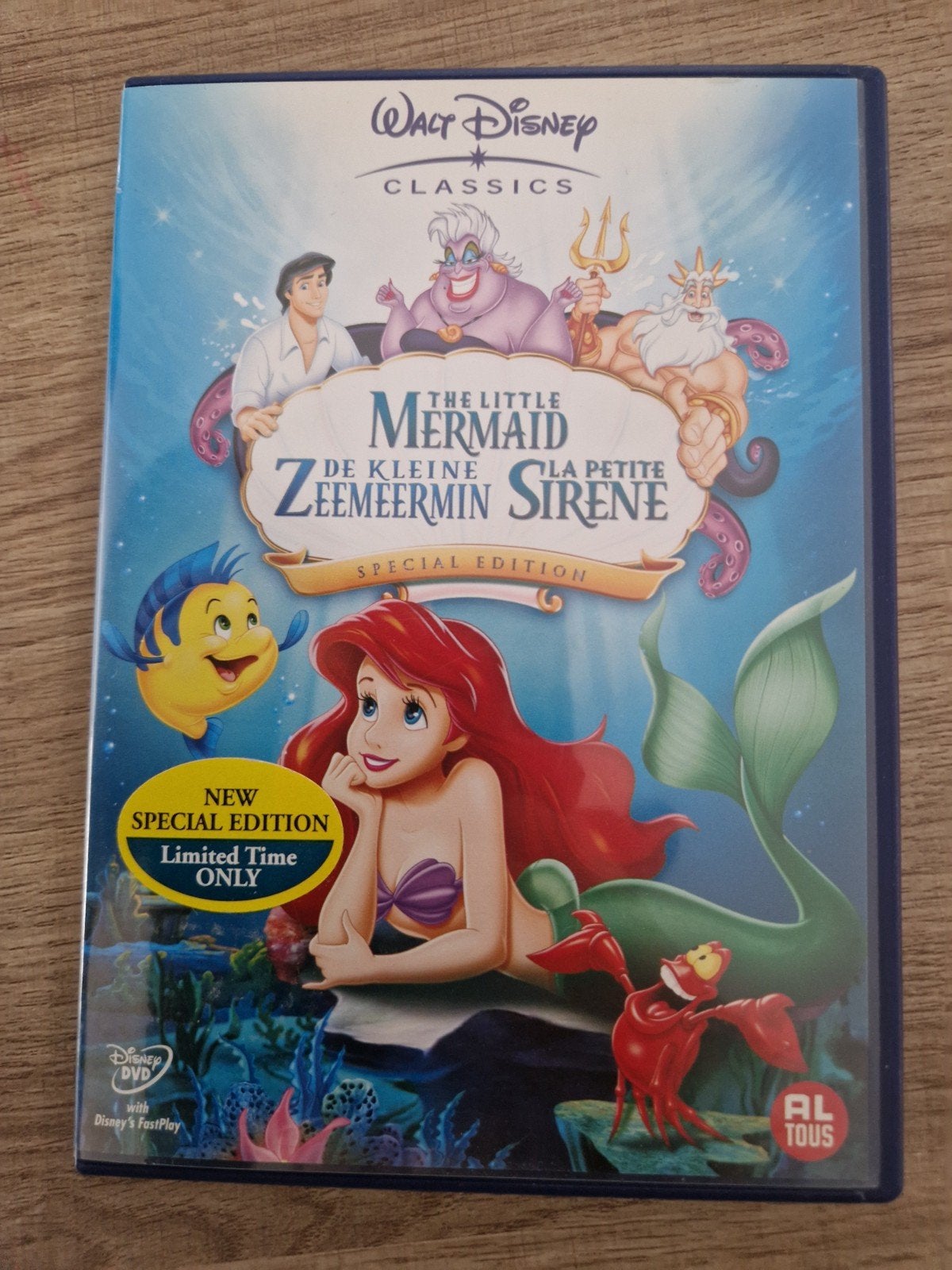 Disney de kleine zeemeermin, Cd's en Dvd's, Alle leeftijden, Ophalen of Verzenden, Zo goed als nieuw, Amerikaans