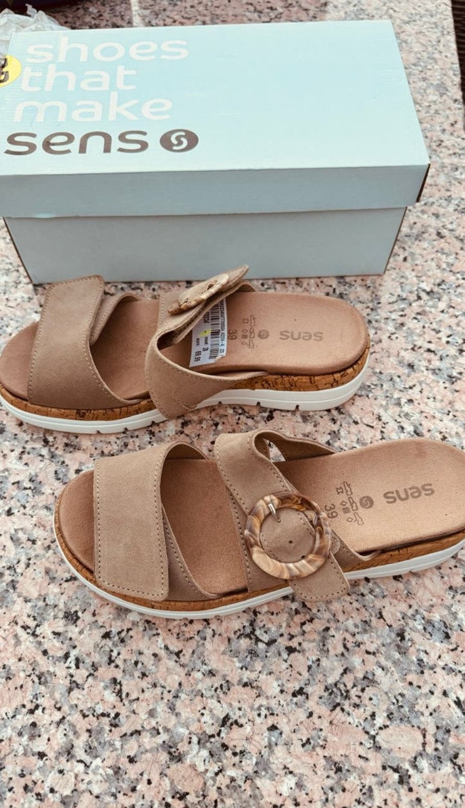 Nieuwe sens leren slippers sandalen maat 39 comfortabel, Kleding | Dames, Bruin, Nieuw, Sandalen of Muiltjes, Ophalen of Verzenden