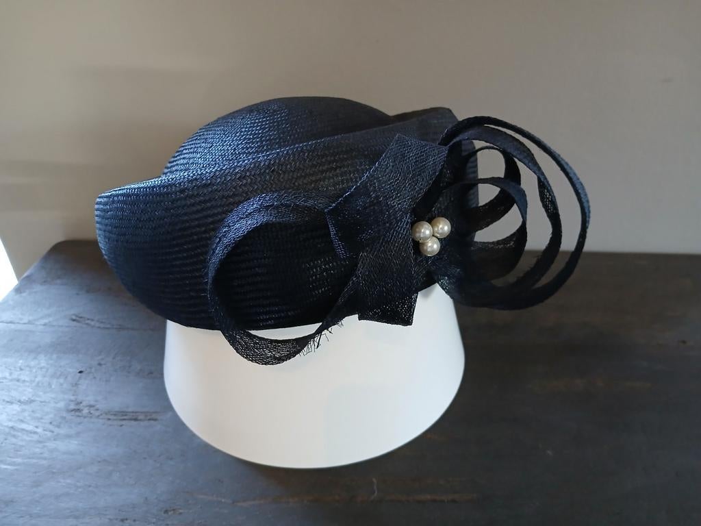 Hoed | dop donkerblauw, Kleding | Dames, Ophalen of Verzenden, Gedragen