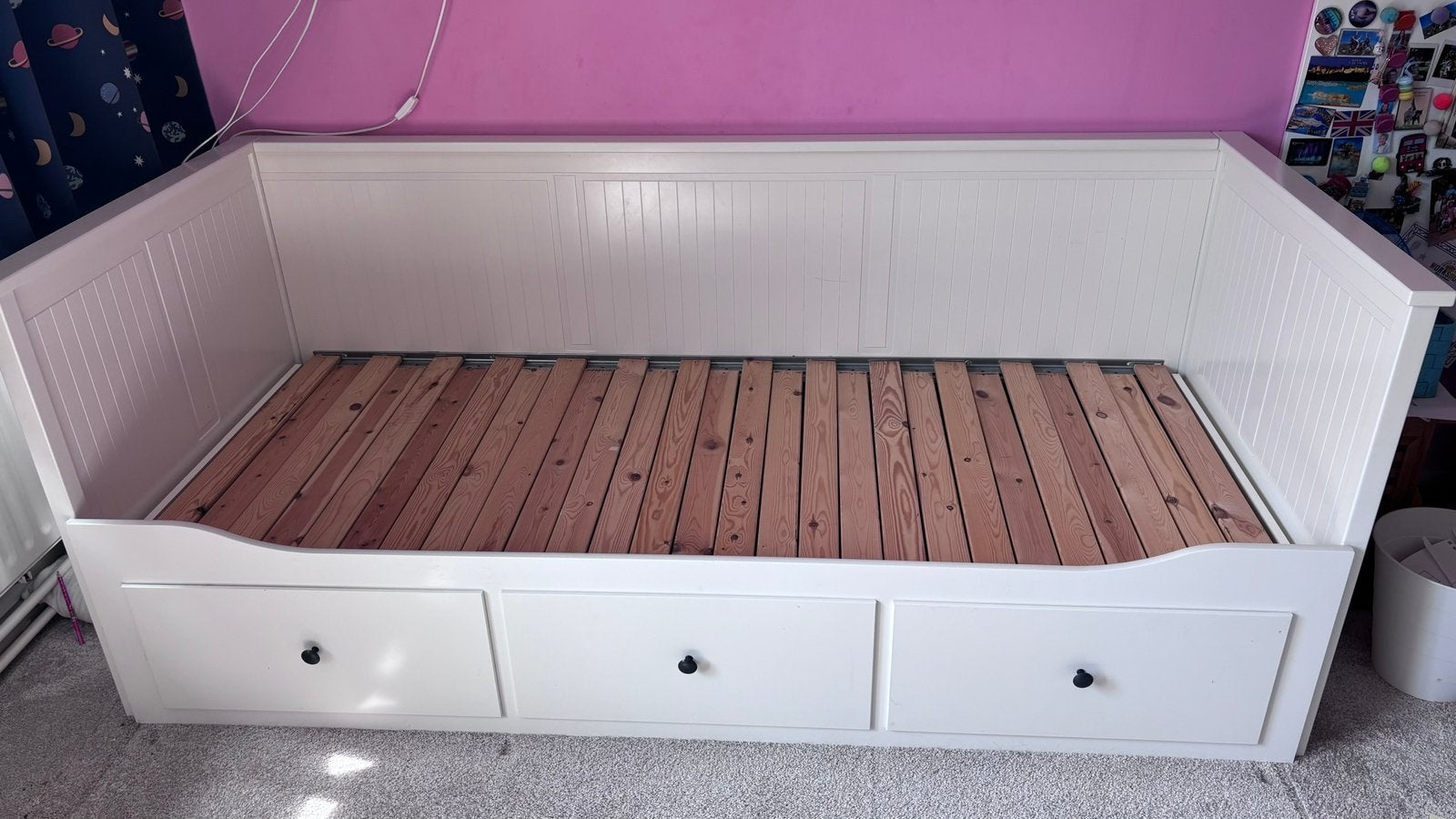 Hemnes ikea uitschuifbed in prima staat!, Ophalen, Gebruikt, 180 cm of meer, 100 cm of meer