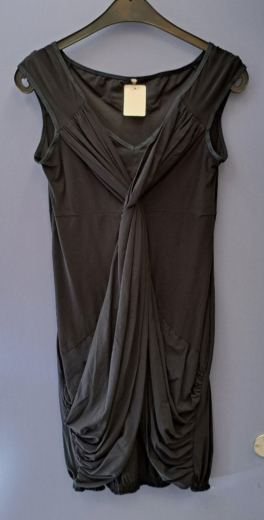 Indies travelstof kort jurkje / tuniek donker blauw S 41165, Blauw, ., Indies, Ophalen of Verzenden