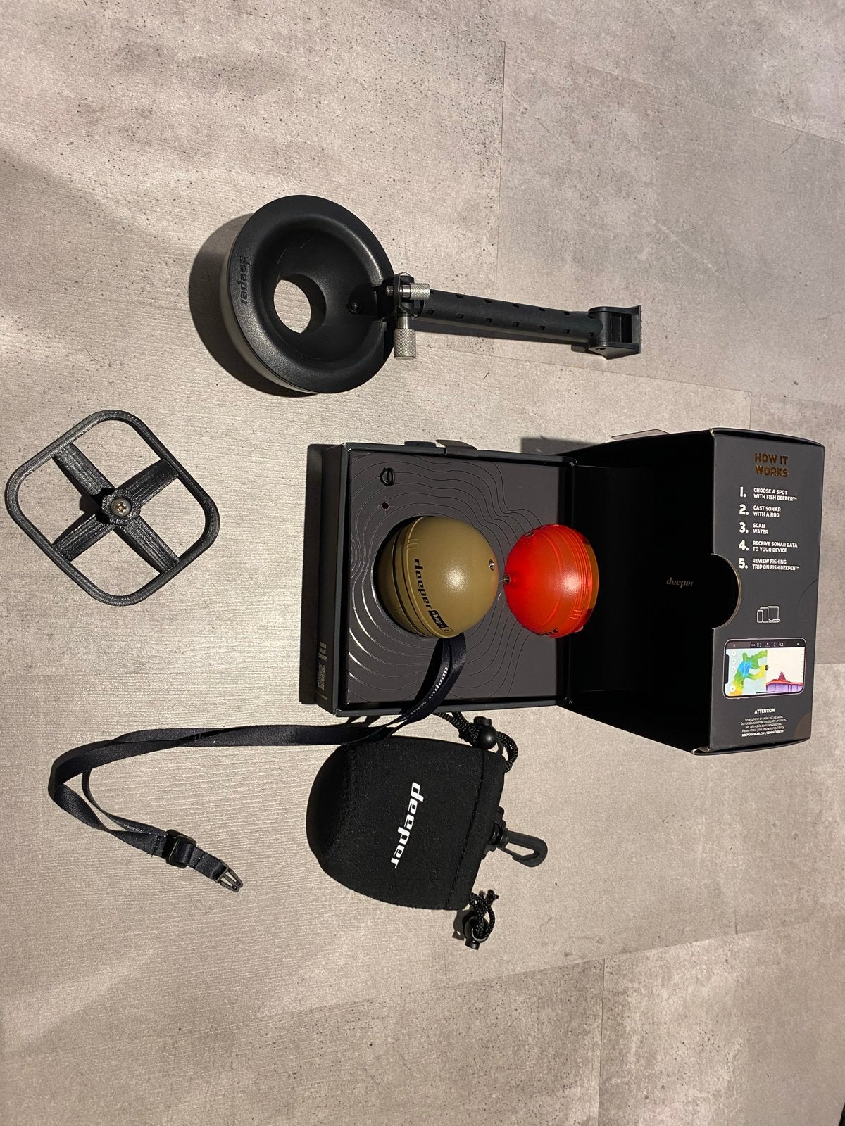Deeper Chirp+ 2 Fishfinder - met boatman actor accessoires, Ophalen of Verzenden, Zo goed als nieuw, Overige typen