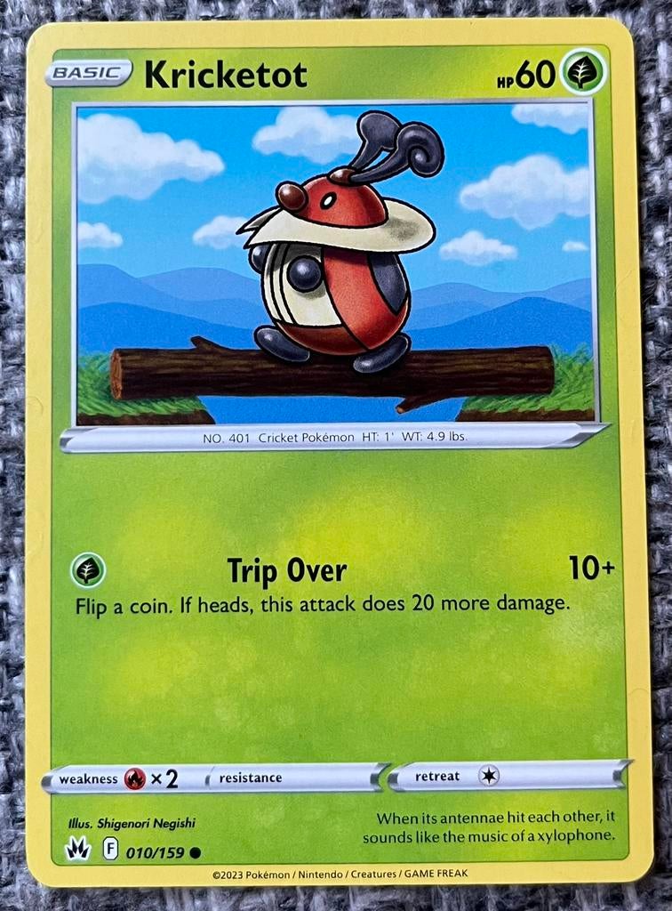 Pokémonkaart van Kricketot (401) • Crown Zenith (010/159), Ophalen of Verzenden, Nieuw, Losse kaart