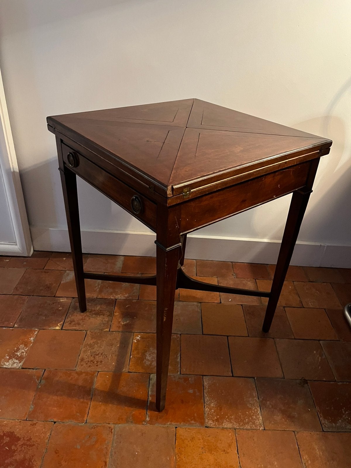 ANTIEKE KAARTTAFEL BIJZETTAFEL ENVELOP SIDETABLE, Antiek en Kunst, Antiek | Meubels | Tafels, Ophalen