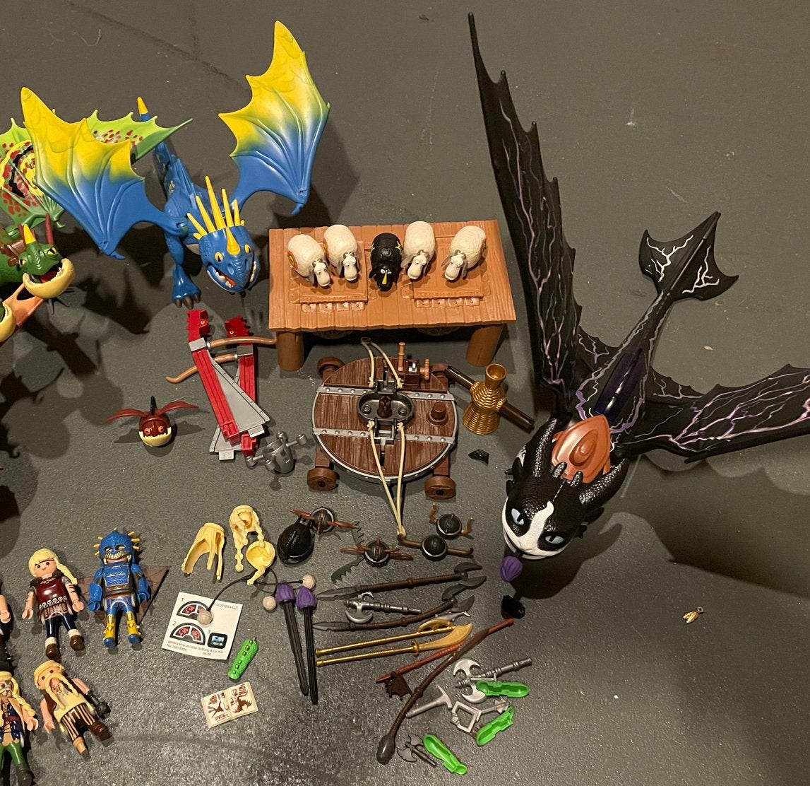 Drakenrijders van berk playmobil dragon tandloos, Ophalen of Verzenden, Gebruikt