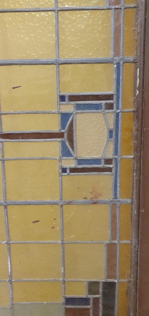 Glas in lood raam in frame, Doe-het-zelf en Verbouw, Glas en Ramen, Ophalen, Gevelraam of Ruit, Gebruikt, 80 tot 120 cm