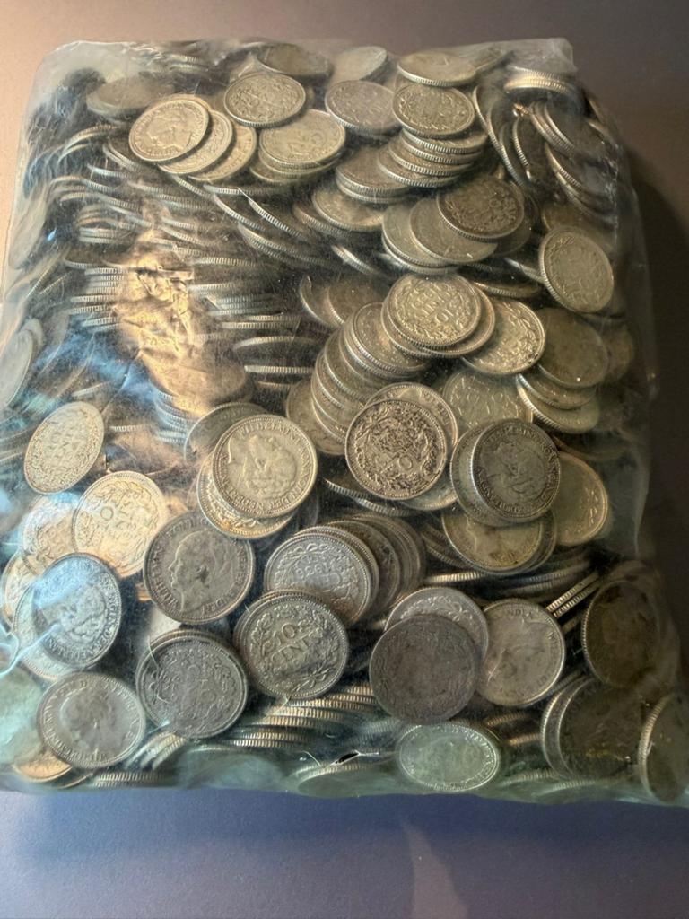 Zilveren dubbeltjes wilhelmina, Ophalen of Verzenden, Koningin Wilhelmina, 10 cent, Zilver