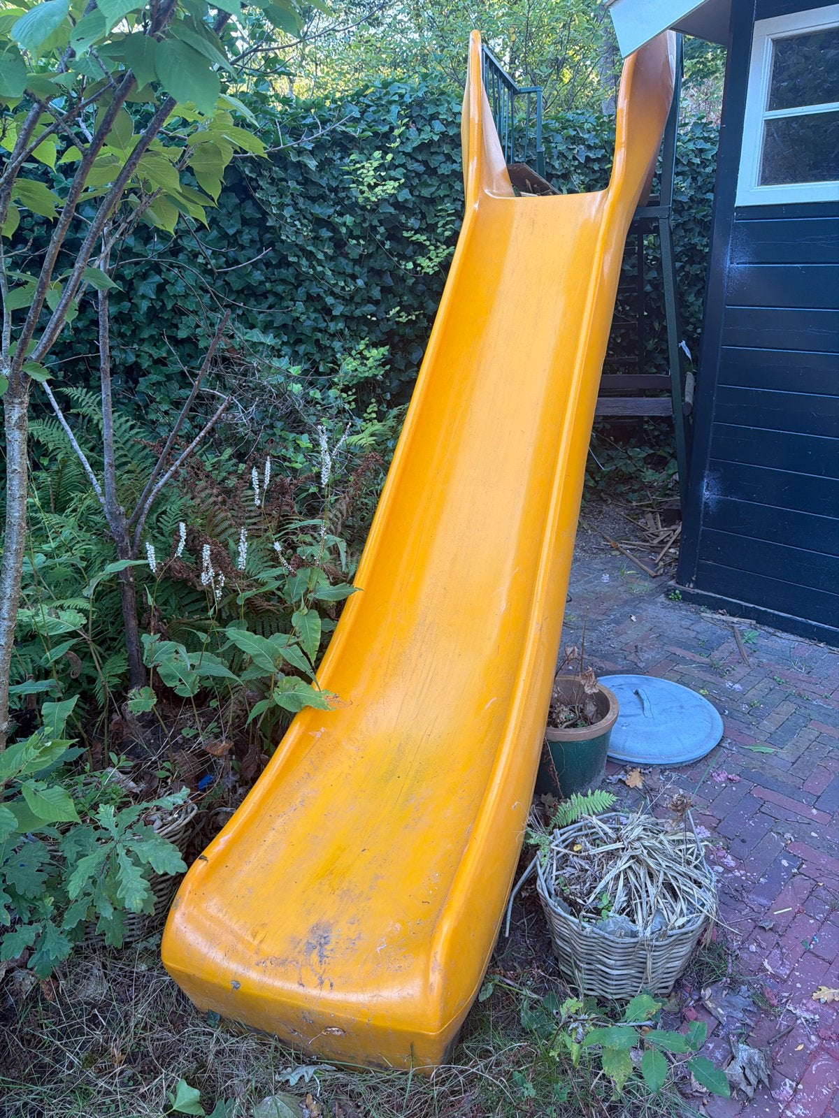 Gele glijbaan met trap, Ophalen of Verzenden, Gebruikt, Glijbaan