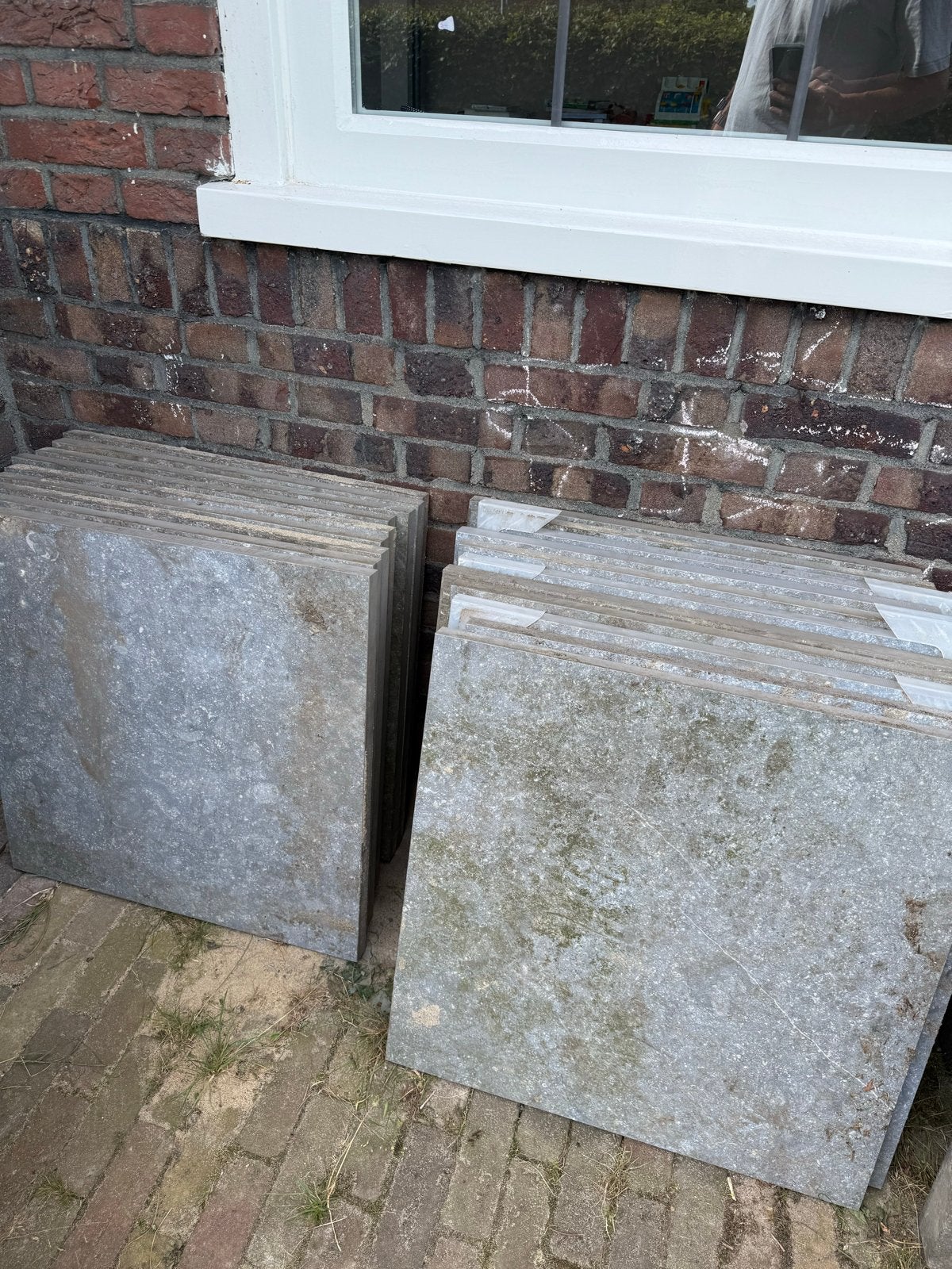Tuintegels 60x60 cm - Diverse diktes, 60 cm of meer, Gebruikt, Ophalen of Verzenden, 10 m² of meer