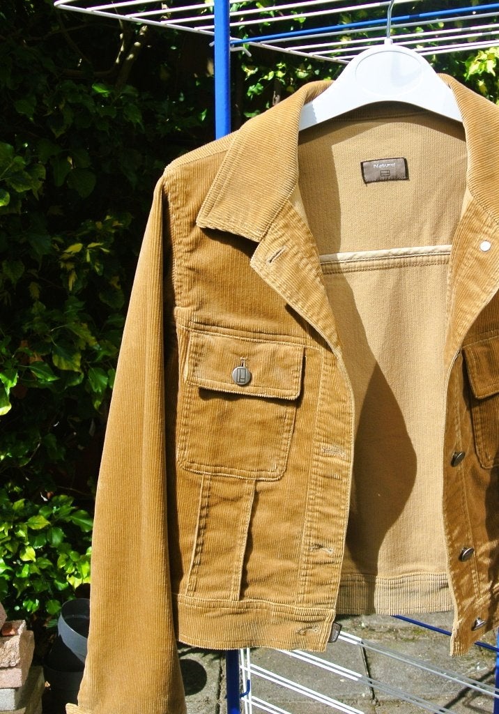 Corduroy Ribjasje merk Naturel dames zomerjasje M, Maat 38/40 (M), Bruin, Naturel, Ophalen of Verzenden