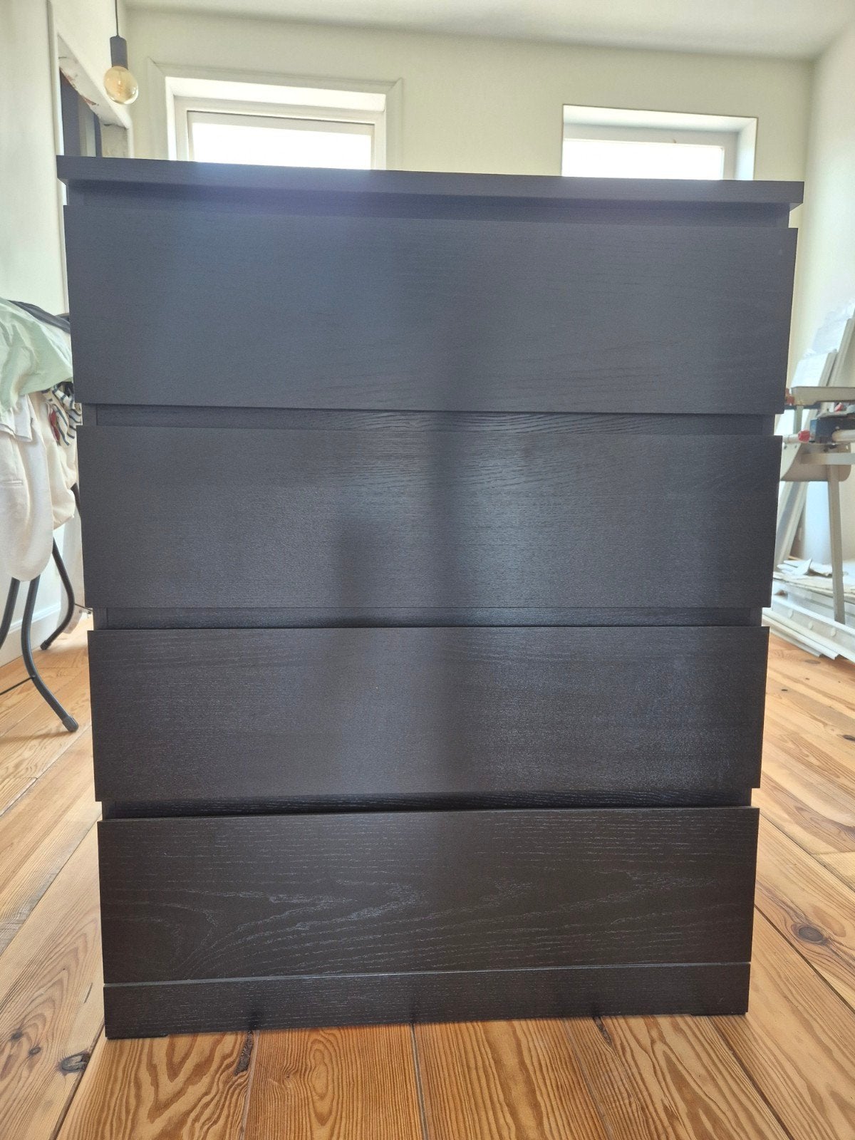 Ikea ladekast zwart, 4 lades, 80x100cm, Ophalen, Gebruikt, 100 tot 150 cm, 50 tot 100 cm