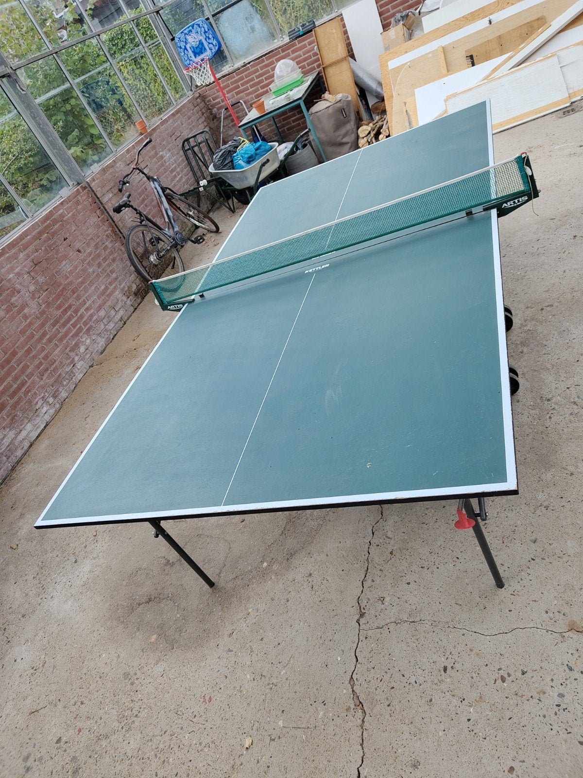 Kettler Tafeltennis Tafel Opbouwbaar - Indoor/Outdoor, Ophalen, Gebruikt, Tafel Outdoor, Inklapbaar