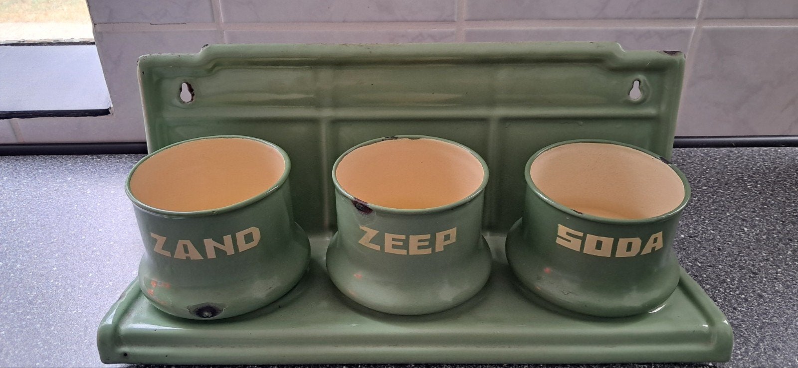 zand zeep en soda, Antiek en Kunst, Antiek | Emaille, Ophalen