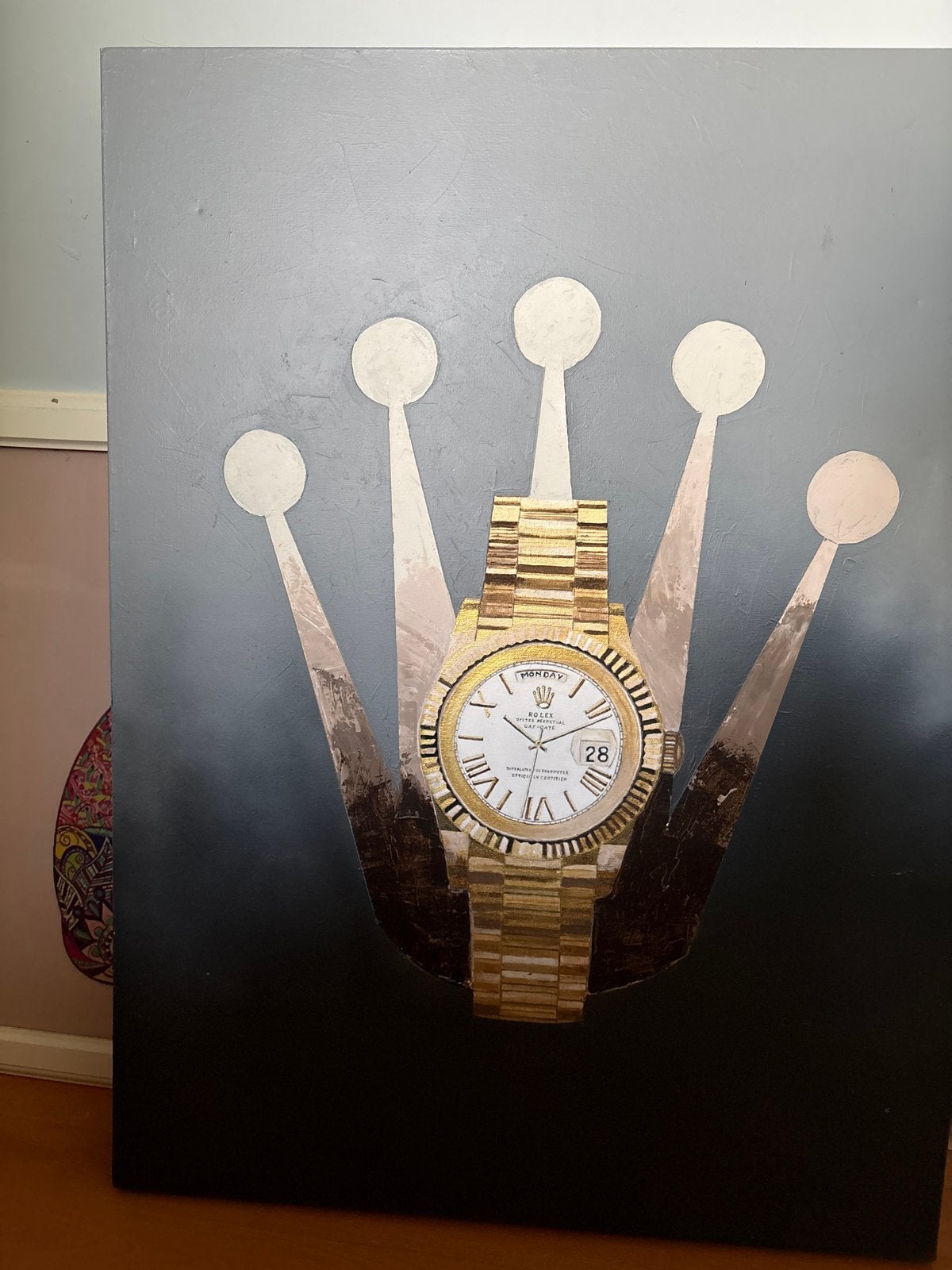 Schilderij Rolex Day-Date 60x80 cm, Ophalen of Verzenden