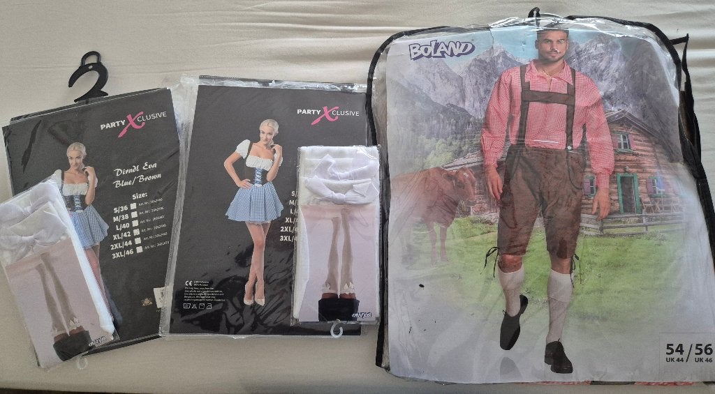 Feestkleding Carnaval  Dames en Heer, Carnaval, Maat 42/44 (L), Ophalen of Verzenden, Zo goed als nieuw