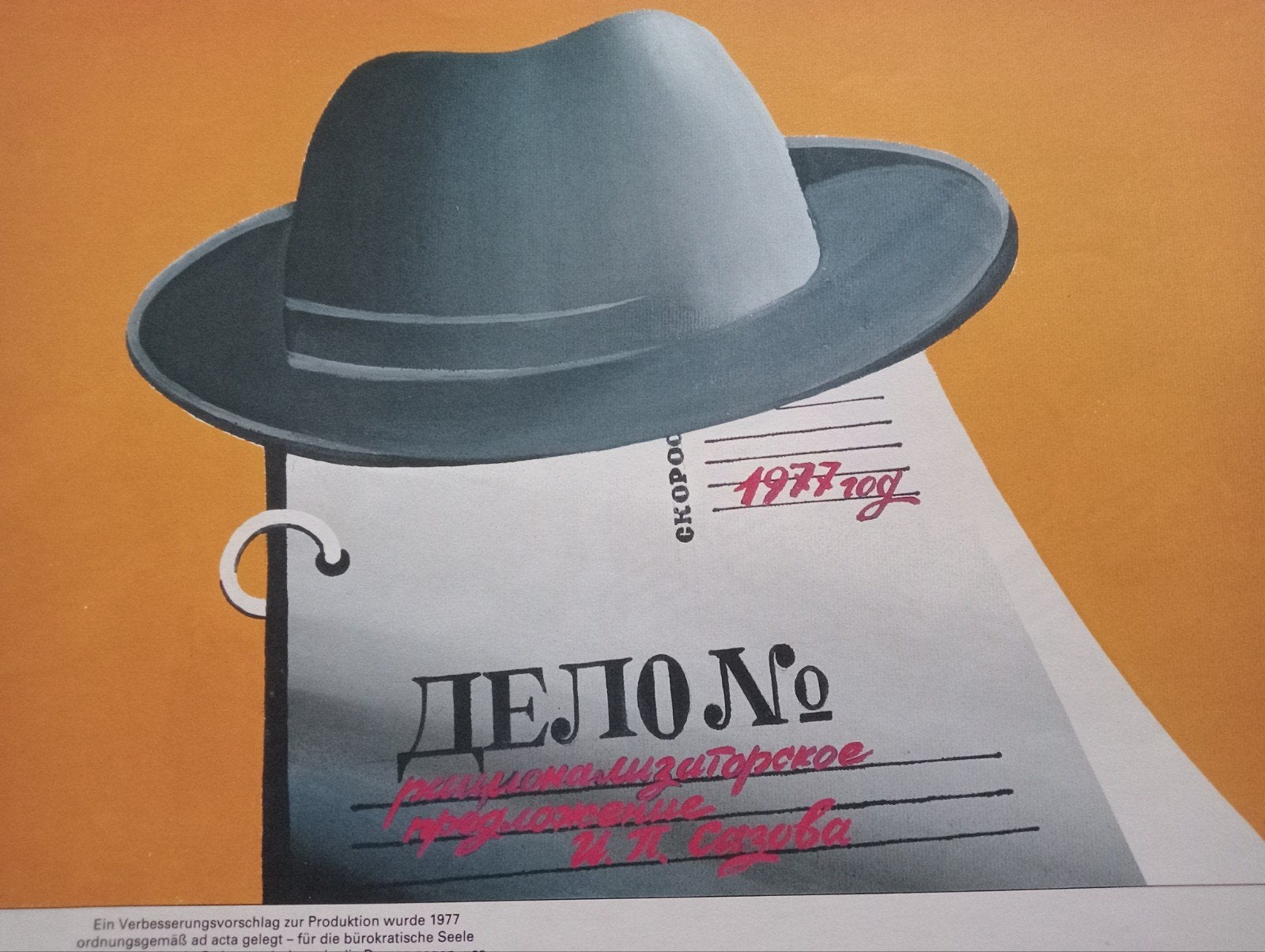 Affiche Rusland USSR Sovjet-Unie Perestroika 1987, Ophalen of Verzenden, Gebruikt