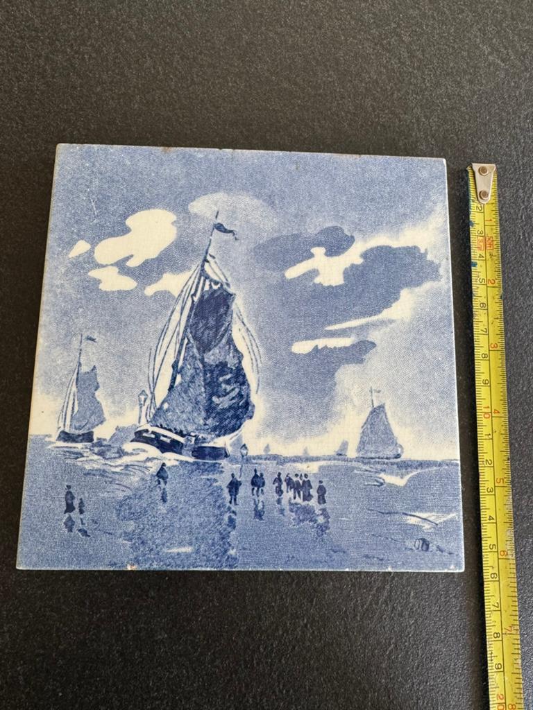 Delfsblauw tegeltje., Antiek en Kunst, Antiek | Wandborden en Tegels, Ophalen of Verzenden