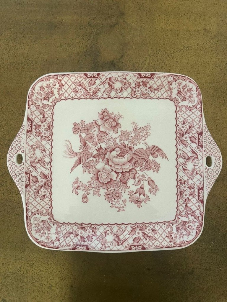 Vintage Mason’s Stratford Pink serveerschaal, Verzenden
