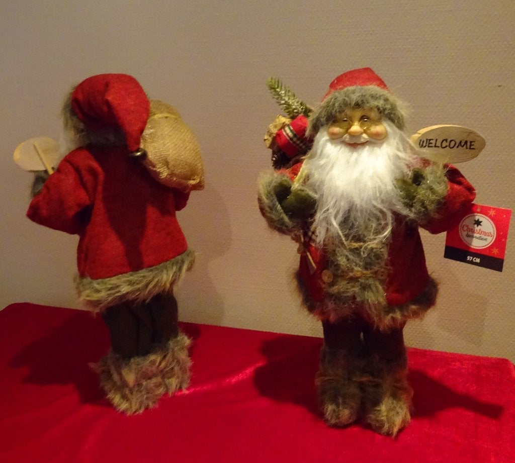 Nieuw Kerst man met rugzak = 57 cm hoog. Christmas decoratie, Diversen, Kerst, Verzenden, Nieuw