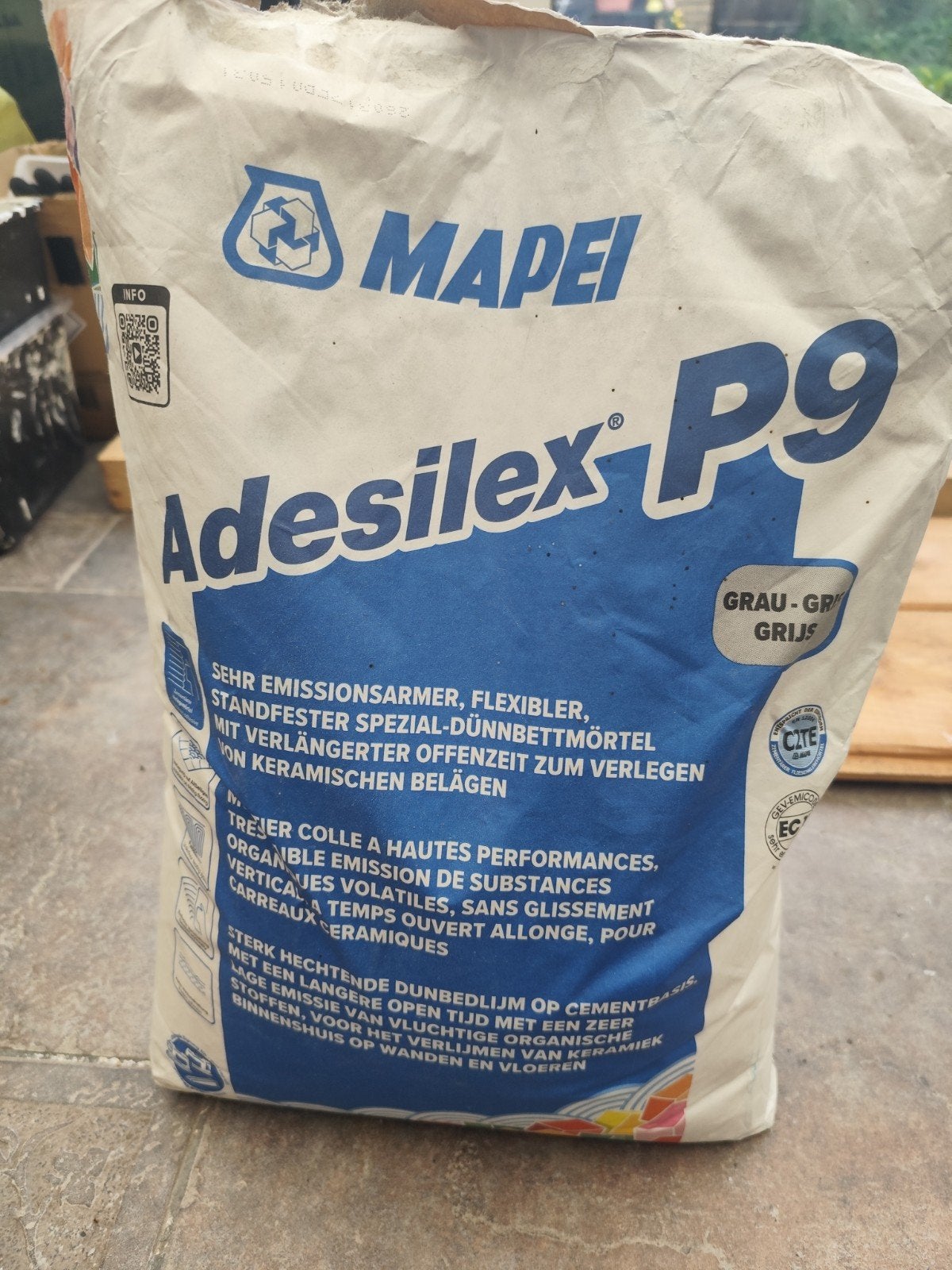 Mapei Adesilex P9 Tegellijm - 1,5 zak, Ophalen, Zo goed als nieuw
