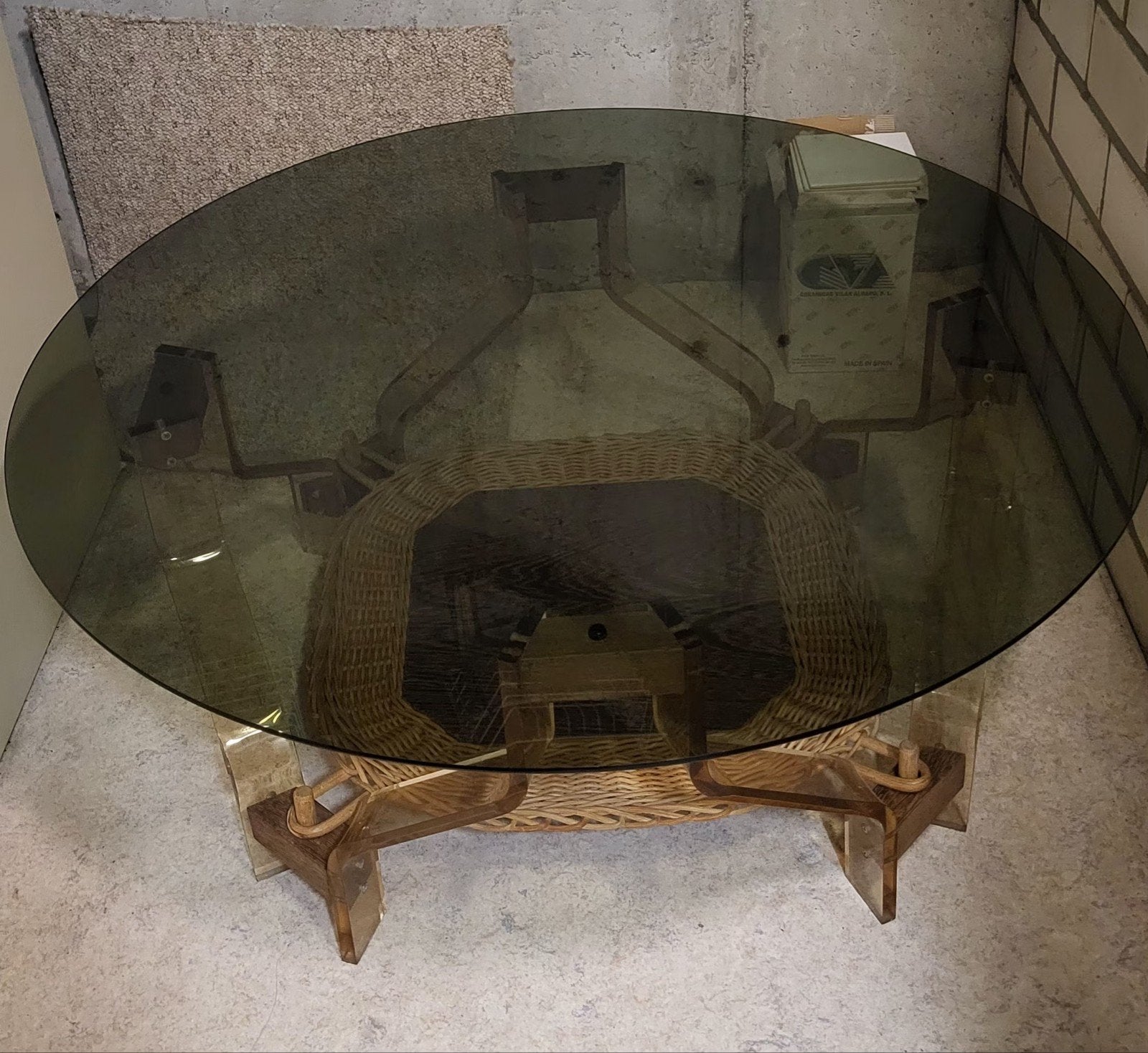 Salontafel, vintage, Ophalen, Gebruikt, 100 tot 150 cm, Rond