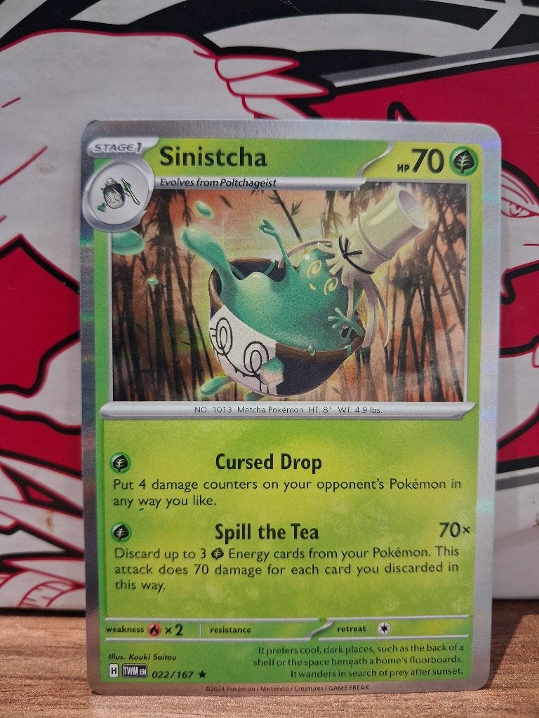 Pokemon Sinistcha TWM 022/167 holo, Ophalen of Verzenden, Nieuw, Losse kaart