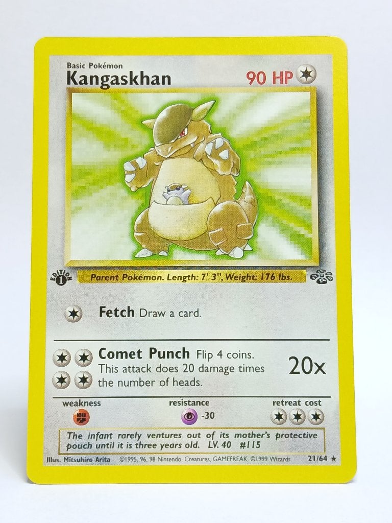 Pokémon - Jungle - 1st Edition - Kangaskhan - 21/65, Verzenden, Zo goed als nieuw, Losse kaart, Foil