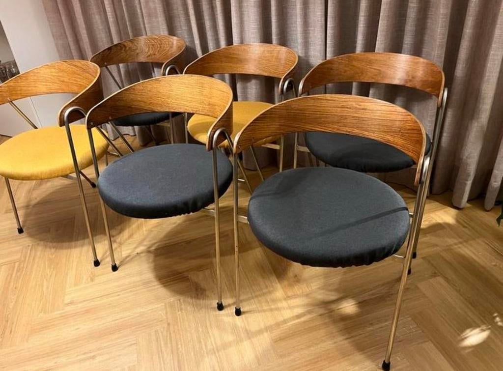 Roland Rainer 702 Design stoelen Wilkhahn, Huis en Inrichting, Stoelen, Ophalen, Gebruikt, Overige kleuren, Vijf, Zes of meer stoelen