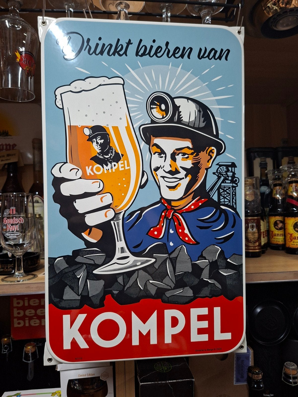Kompel Bier Emaille Bord - Limited Edition 67/75, Ophalen