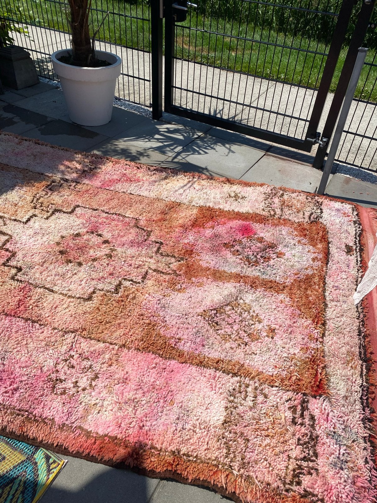 Mooi Kelim vloerkleed - Roze/Oranje tinten, Gebruikt, 100 tot 150 cm, Ophalen of Verzenden, 150 tot 200 cm