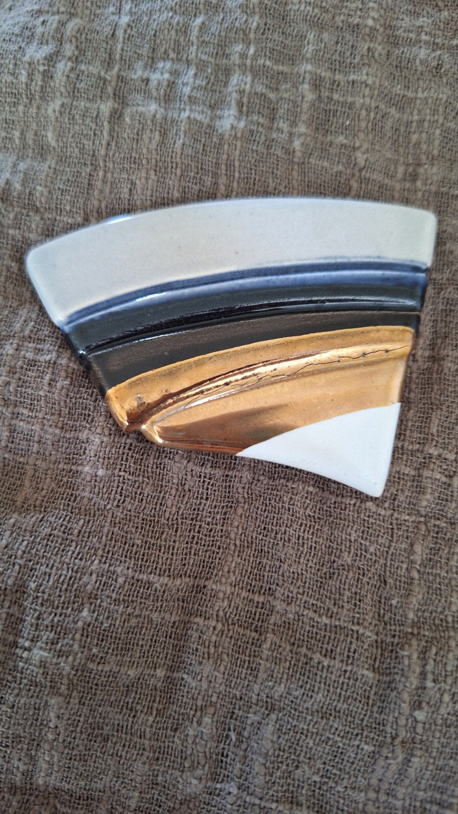 leuke vintage broche, Ophalen of Verzenden, Zo goed als nieuw, Zwart