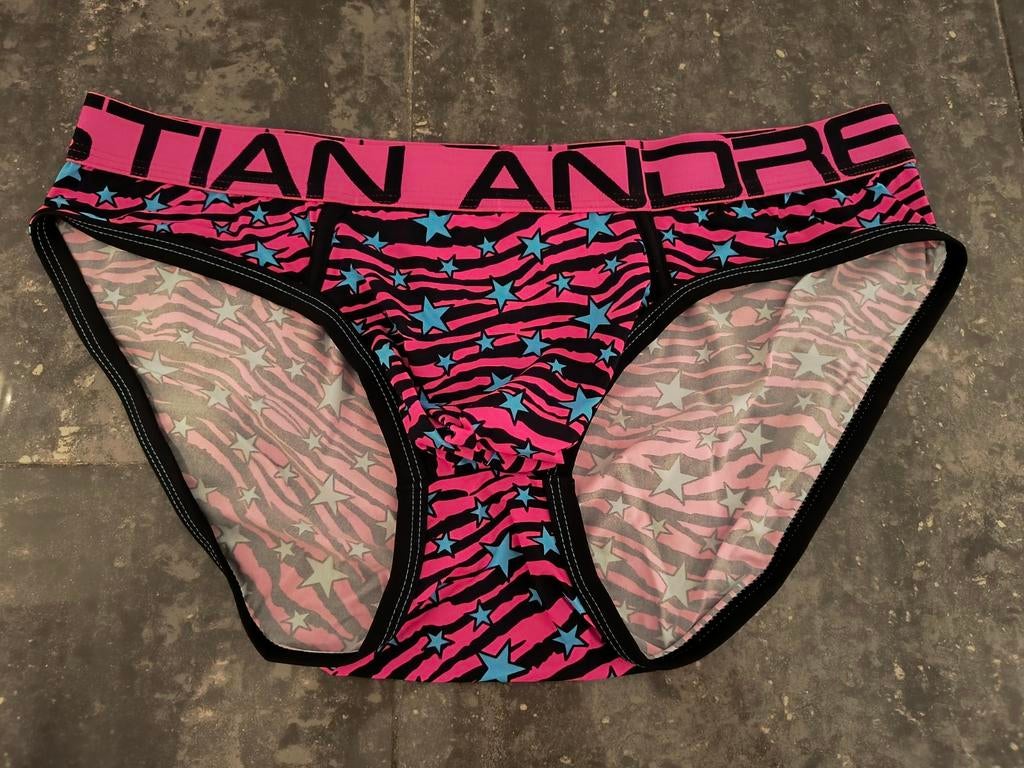 Andrew Christian Roze Zwarte Heren Slip Ondergoed| Sterren, Kleding | Heren, Ondergoed, Verzenden, Roze, Andrew Christian, Slip