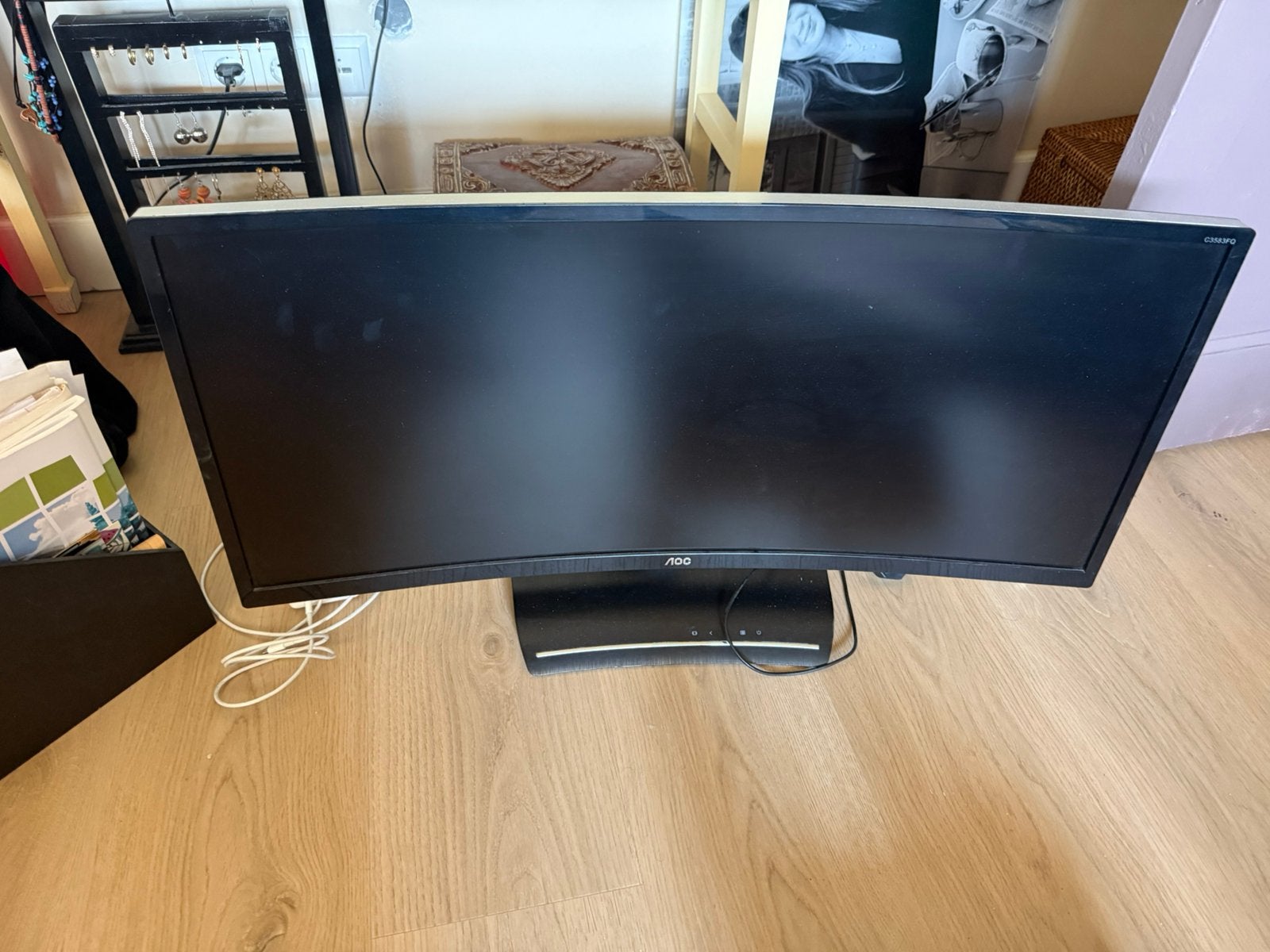 Aoc curved c3583fq monitor, Curved, Full HD, Ophalen of Verzenden, Zo goed als nieuw