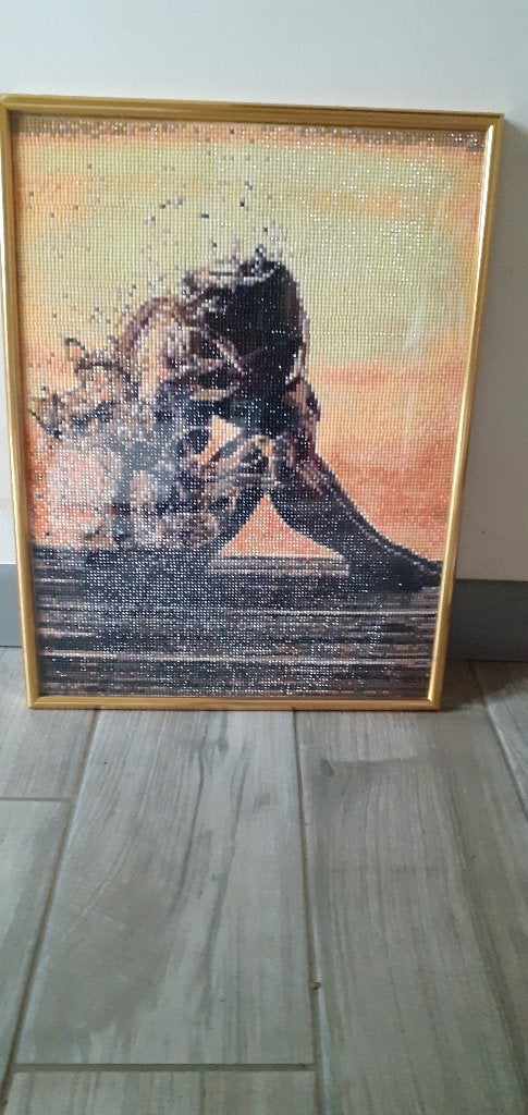 Diamon painting in lijst - 30 x 40, Ophalen, Zo goed als nieuw, Schilderij, 5 – 50
