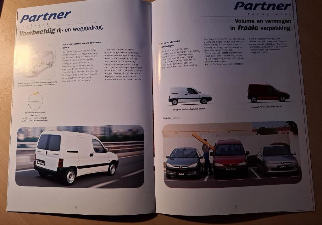 Peugeot Partner brochure (1999), Verzenden, Zo goed als nieuw, Peugeot
