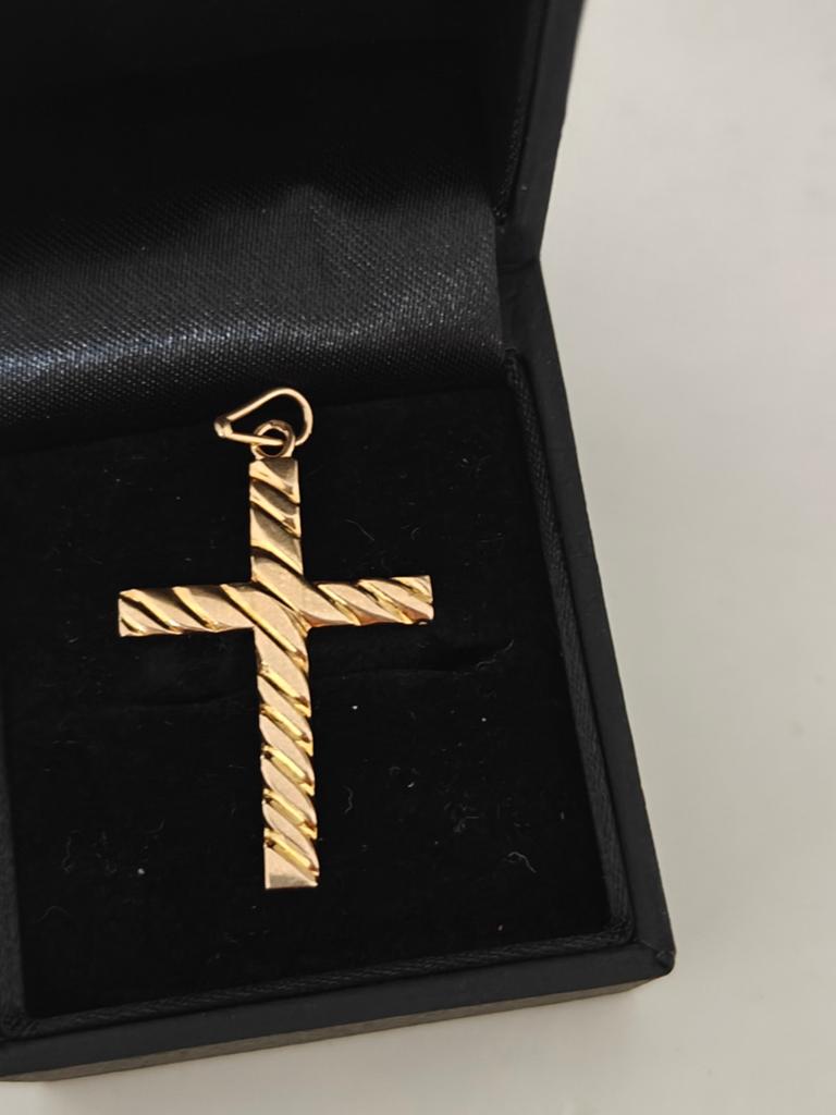Mooie gouden kruis 14 karaat, Sieraden, Tassen en Uiterlijk, Kettinghangers, Nieuw, Ophalen of Verzenden, Kruis of Symbool, Goud