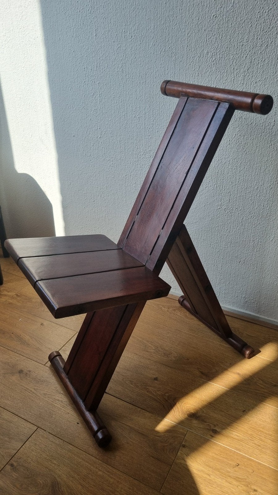 Vintage houten vouwstoel - Handig en stijlvol, Antiek en Kunst, Ophalen of Verzenden