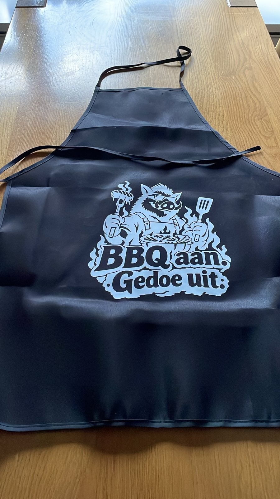 BBQ Schort met grappige opdruk - "BBQ aan. Gedoe uit:", Ophalen of Verzenden, Nieuw