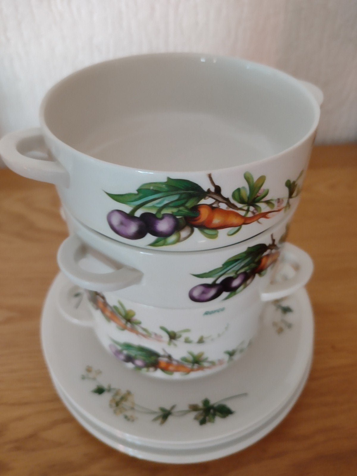 Villeroy & Boch Royco soepkommen met schotels (4 stuks), Ophalen of Verzenden, Zo goed als nieuw, Kop(pen) en/of Schotel(s), Porselein