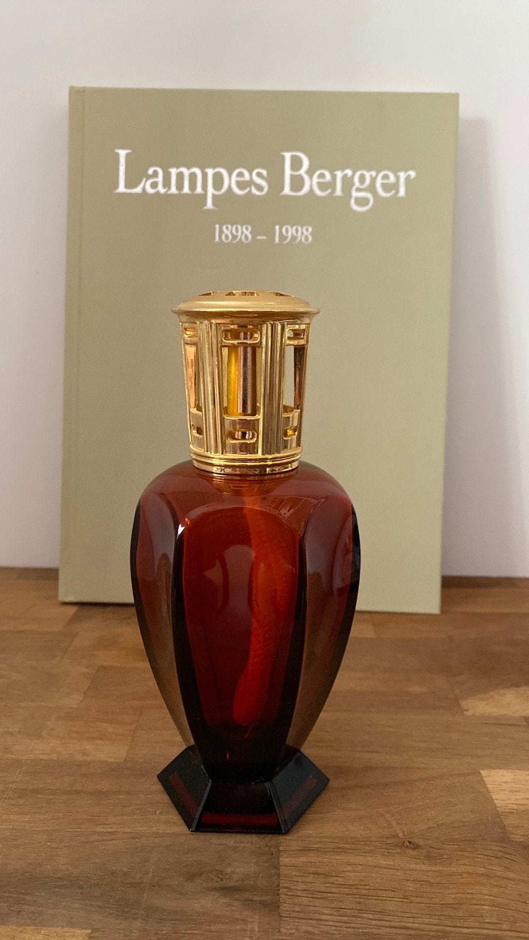 Lampe Berger/Maison Berger geurbrander Athéna ambre, Ophalen of Verzenden, Zo goed als nieuw, Glas, Overige stijlen