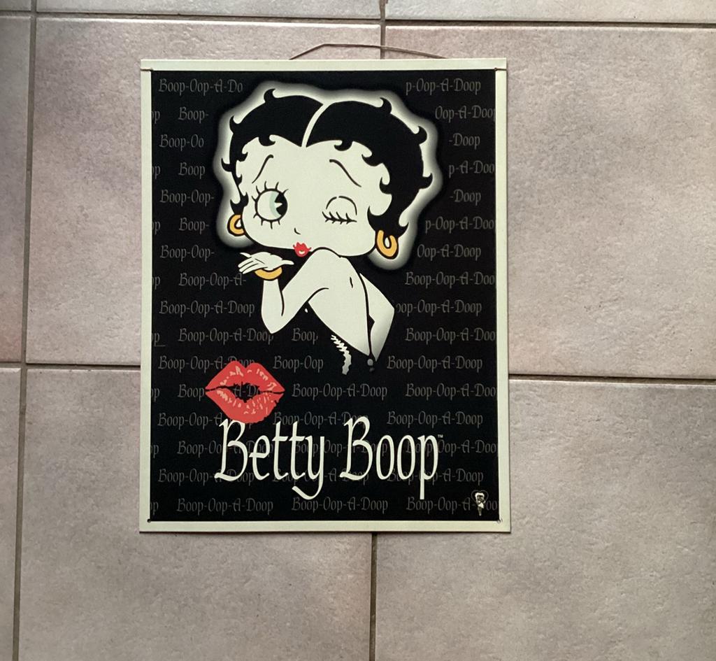 Betty Boop ijzeren plaat, Ophalen of Verzenden, Zo goed als nieuw