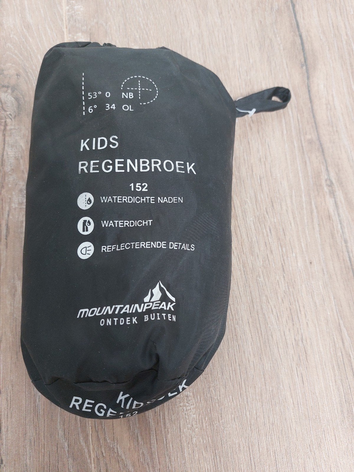 Nieuw! Mountainpeak reflecterende regenbroek maat 152, Broek, Mountainpeak, Jongen of Meisje, Nieuw