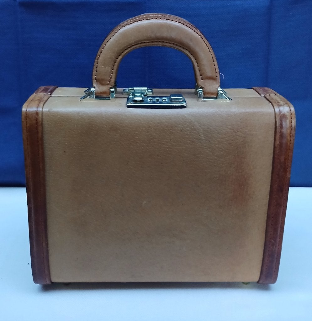 Vintage handtas, Ophalen of Verzenden, Gebruikt, Beige, Handtas
