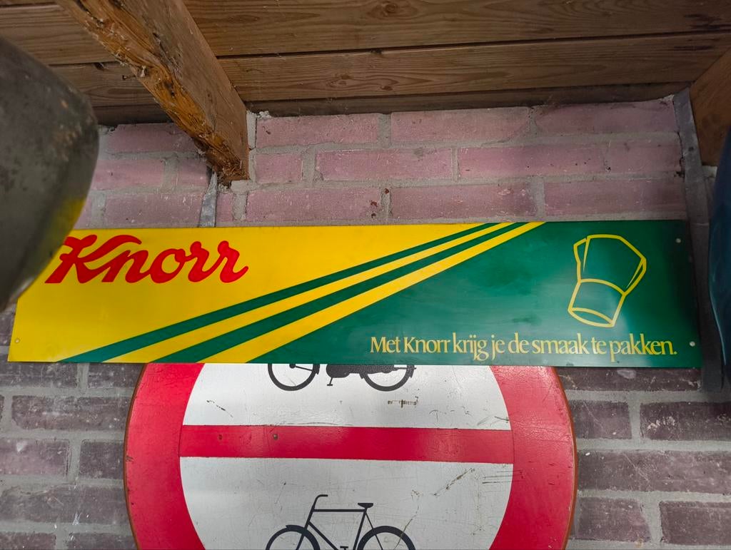Vintage Knorr reclamebord, Ophalen of Verzenden, Reclamebord