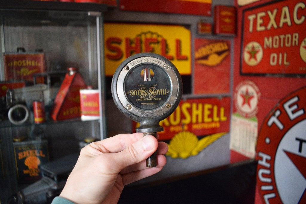 oude radiatordop brandweerwagen 1920 thermometer, Ophalen of Verzenden