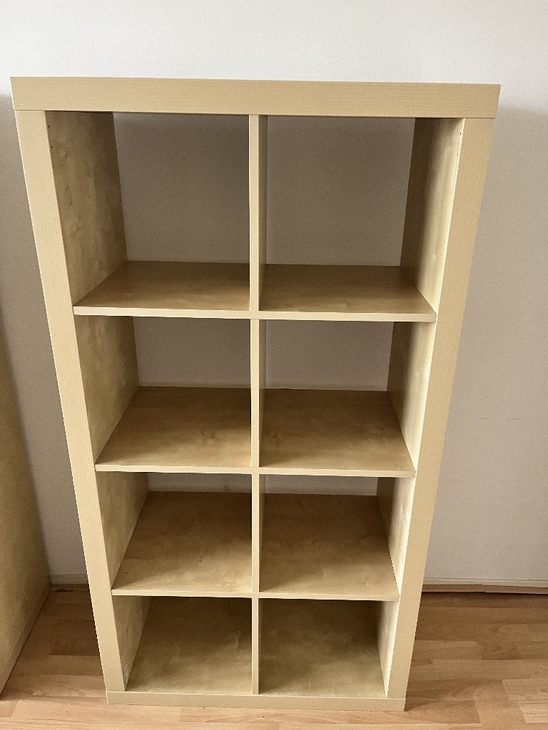 IKEA KALLAX vakkenkast 2 x 4, lichte houtkleur, Huis en Inrichting, Ophalen, Gebruikt, 100 tot 150 cm, 50 tot 100 cm