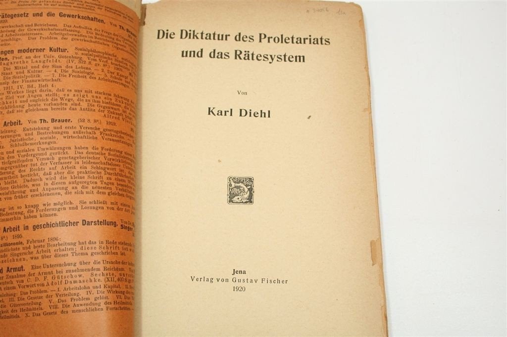 Diktatur des Proletariats — Rätesystem, Jena 1920, Ophalen of Verzenden