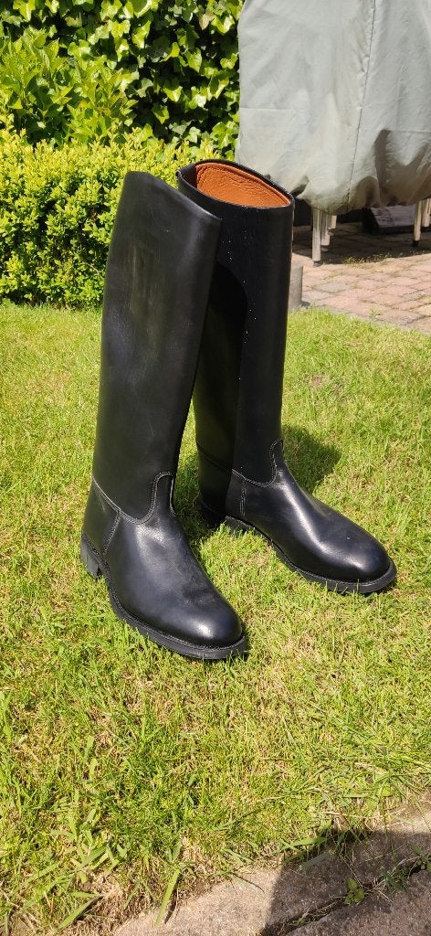 Nieuwe zwarte, lederen rijlaarzen, maat 42, merk Olympus, Dressuur, Dames, Nieuw, Ophalen of Verzenden